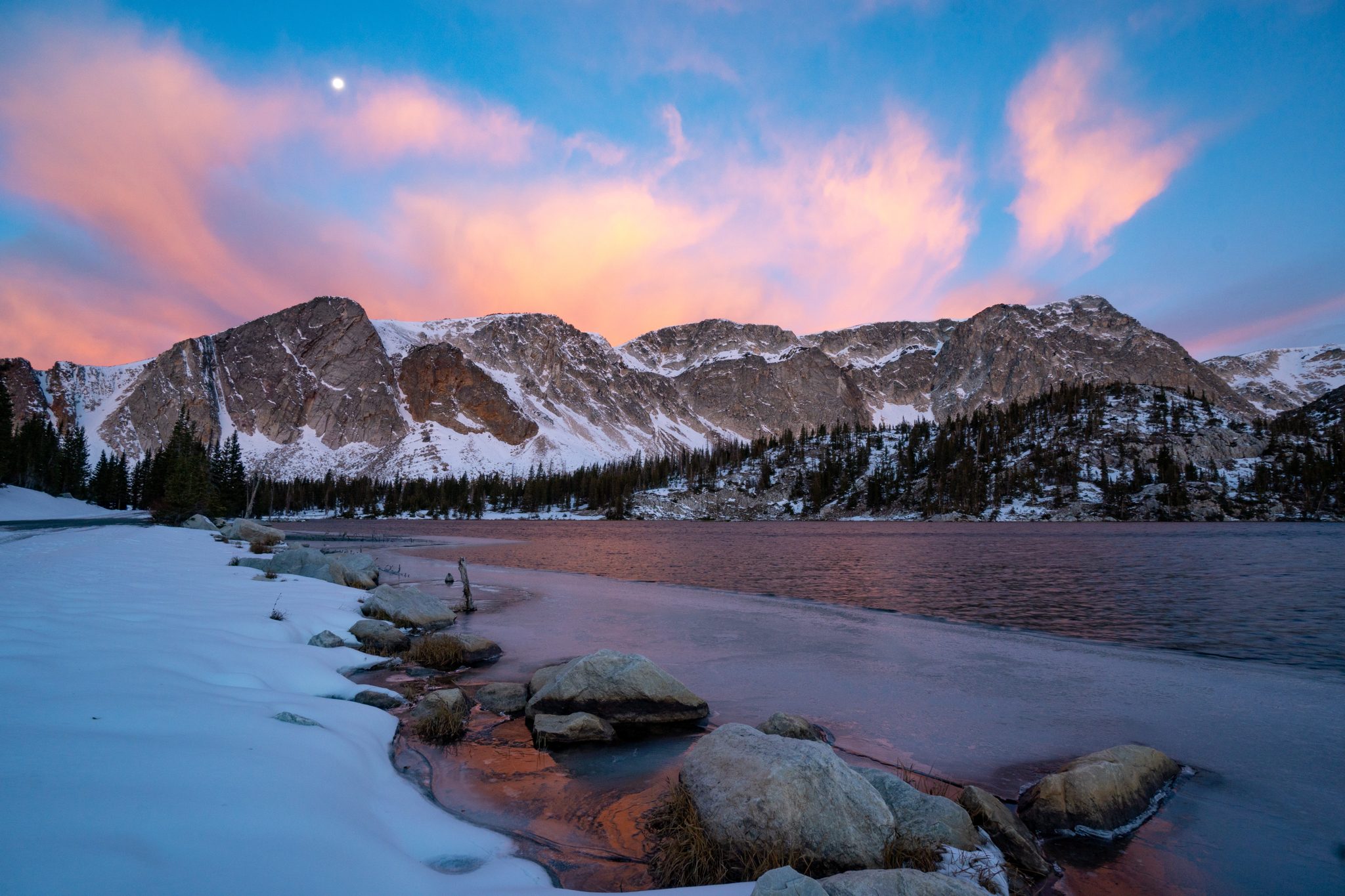 Pink Sunrise over Mirror Lake